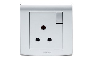 5A 1 Gang 3 Pin Switched Socket Silver Finish