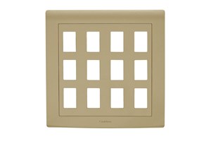 12 Gang Grid Cover Plate Gold Finish