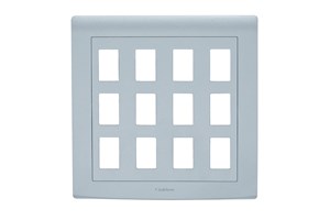 12 Gang Grid Cover Plate Silver Finish