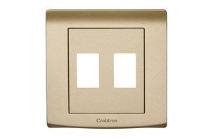 2 Gang Grid Cover Plate Gold Finish