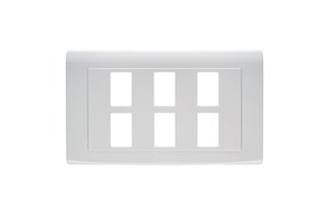 6 Gang Grid Cover Plate