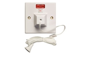 50A Double Pole Ceiling Switch With Neon & Mechanical Indicator