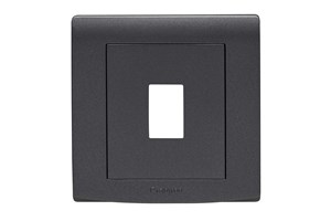 1 Gang Grid Cover Plate Black Finish
