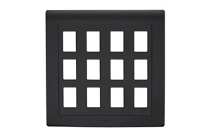 12 Gang Grid Cover Plate Black Finish