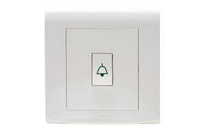 10A 1 Gang 1 Way Retractive Switch Printed 'Bell Symbol'