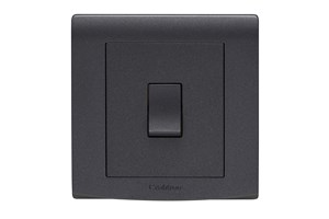 10A 1 Gang 1 Way Retractive Switch Black Finish