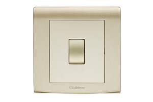 10A 1 Gang 1 Way Retractive Switch Gold Finish