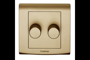 5-100W 2 Gang 2 Way LED Dimmer Switch Gold Finish