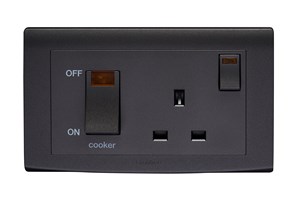 45A Cooker Control Unit with Neon Black Finish