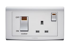 45A Cooker Control Unit with Neon Silver Finish