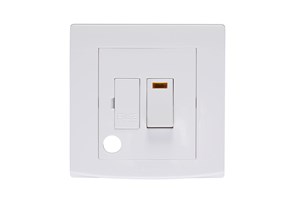 13A Double Pole Switched Fused Connection Unit with Flex Outlet & Neon
