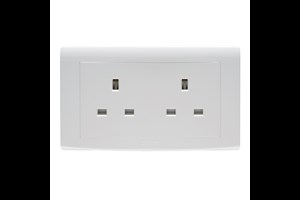 13A 2 Gang Unswitched Socket