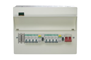 10 Way Dual RCD Consumer Unit 100A Main Switch, 63A 30mA RCDs, Flexible Configuration with 8 MCBs