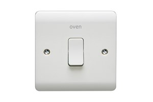 20A Double Pole Switch With LED Printed 'Oven'