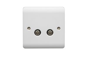 1 Gang 2 Way Male Isolated Coaxial Socket