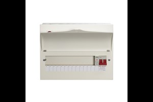 13 Way Consumer Unit Main Switch 100A, Fixed Configuration, with SPD