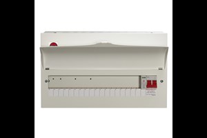 18 Way Consumer Unit Main Switch 100A, Fixed Configuration, with SPD