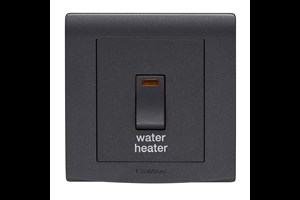 32A DP 1G Swi Neon Blk Water Heater