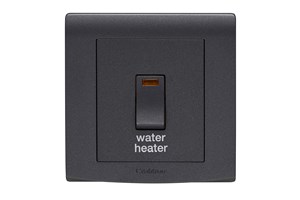 32A DP 1G Swi Neon Blk Water Heater