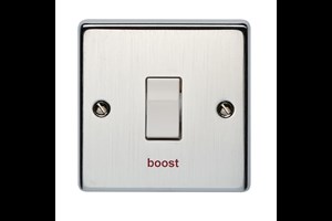 10AX 1 Gang 2 Way Flush Metal Plate Switch Printed 'Boost'