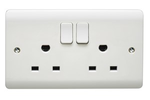 13A 2 Gang Double Pole Switched Socket Non Standard