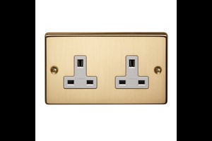 13A 2 Gang Unswitched Socket Bronze Finish