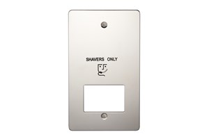 Shaver Socket Dual Voltage Plate Polished Stainless Steel Finish