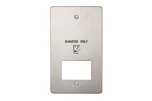 Shaver Socket Dual Voltage Plate Stainless Steel Finish