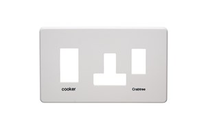 45A Double Pole Cooker Control Unit Plate and Frame
