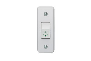 10A 1 Gang Retractive Architrave Switch Printed 'Bell Symbol'