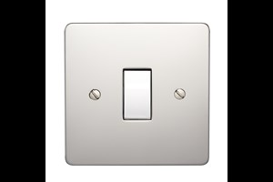 10AX 1 Gang 2 Way Switch Polished Stainless Steel Finish