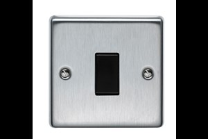 20A 1 Gang Double Pole Control Switch Stainless Steel Finish