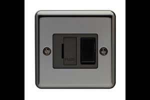 13A Double Pole Switched Fused Connection Unit Black Nickel Finish