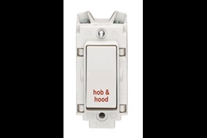 20A Double Pole Grid Switch Printed 'Hob & Hood'