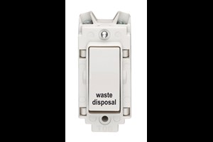 20A Double Pole Grid Switch Printed 'Waste Disposal' In Black Text