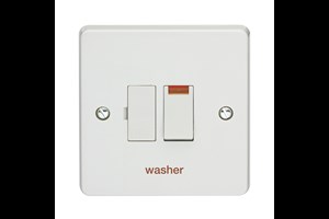 13A Double Pole Switched Fused Connection Unit With Neon Printed 'Washer'