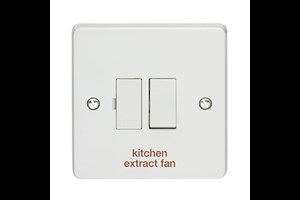 13A Double Pole Switched Fused Connection Unit Printed 'Kitchen Extractor Fan'