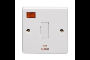 13A Unswitched Fused Connection Unit With Neon Printed 'Fire Alarm'