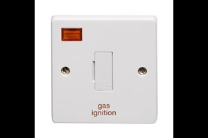 13A Unswitched Fused Connection Unit With Neon Printed 'Gas Ignition'