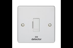 13A Unswitched Fused Connection Unit Printed 'CO Detector' in Black