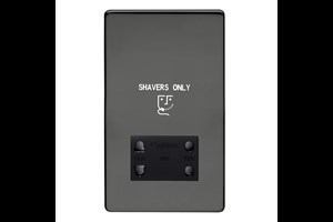 Shaver Socket Dual Voltage Black Nickel Finish
