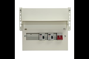 7 Way High Integrity Meter Cabinet Consumer Unit 100A Main Switch, 80A 30mA RCDs, Flexible Configuration