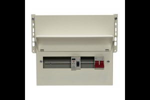 9 Way Split Load Meter Cabinet Consumer Unit 100A Main Switch, 80A 30mA RCD, Flexible Configuration