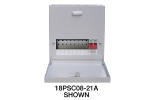5-Way 125A Surface 1P+N Distribution Board c/w Switch Disconnector