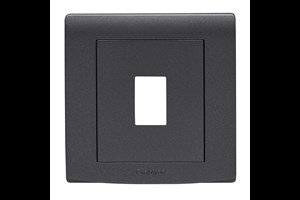 1 Gang Grid Cover Plate Black Finish