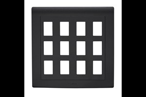 12 Gang Grid Cover Plate Black Finish