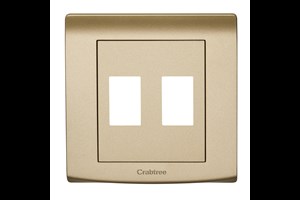 2 Gang Grid Cover Plate Gold Finish