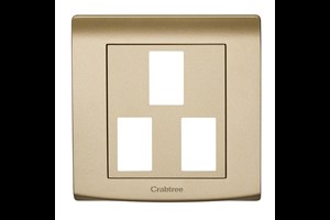 3 Gang Grid Cover Plate Gold Finish